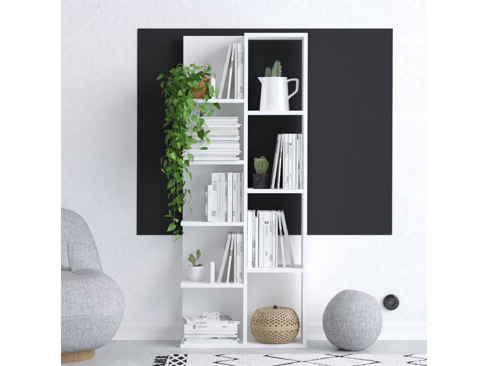 Librería de madera "Viva" - 60 x 18 x 150 cm - Blanco
