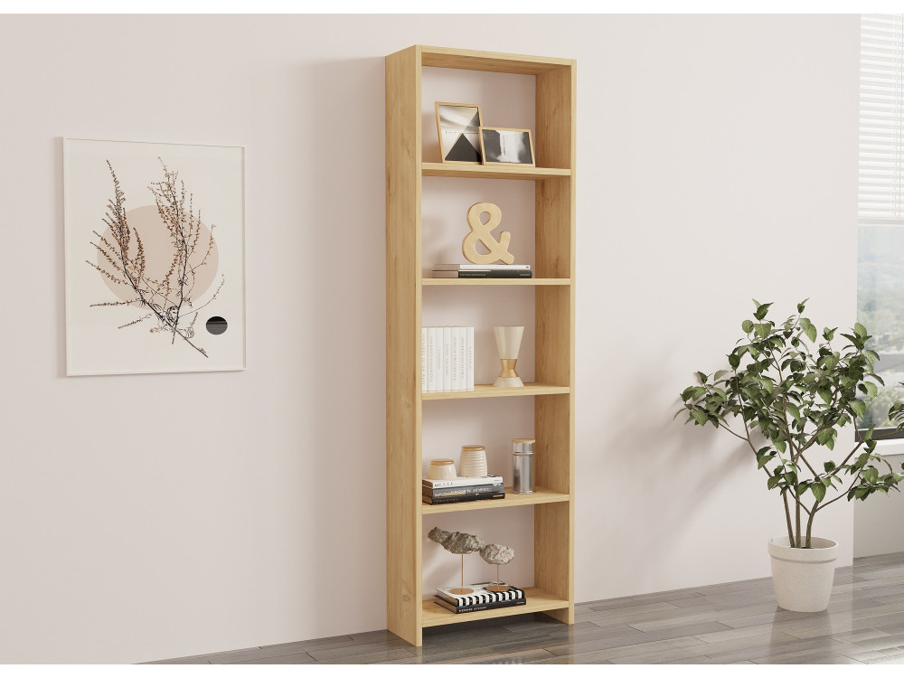 Nueva" estantería de madera - 50 x 19 x 160 cm - Roble