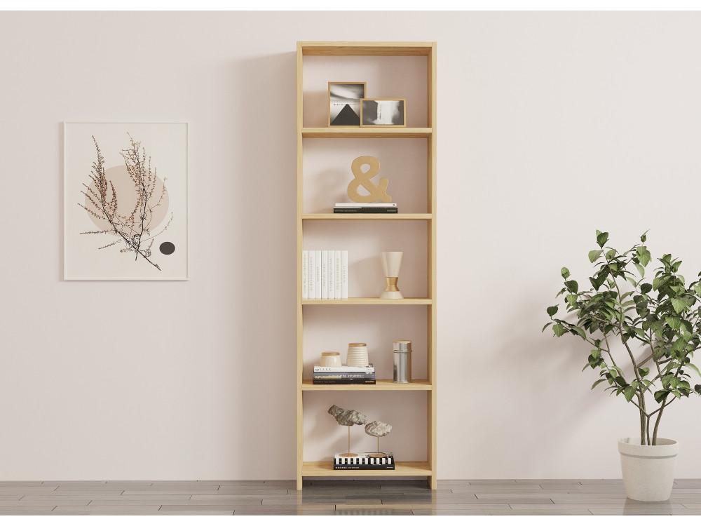 Nueva" estantería de madera - 50 x 19 x 160 cm - Roble