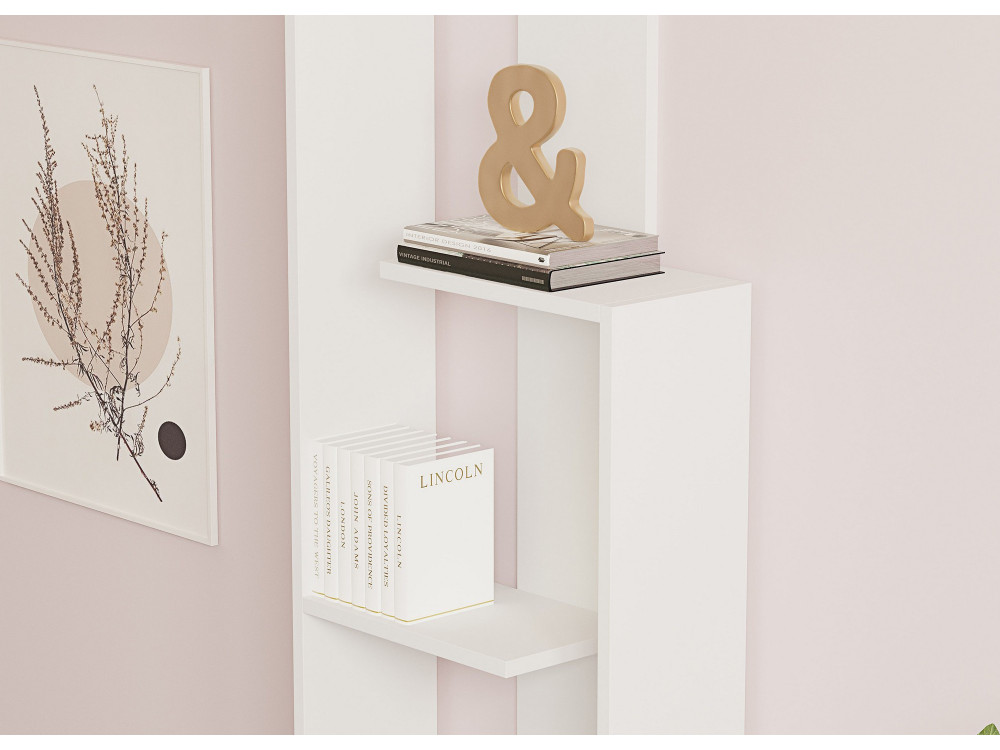 Librería de madera "Wand" - 50 x 19 x 160 cm - Blanco