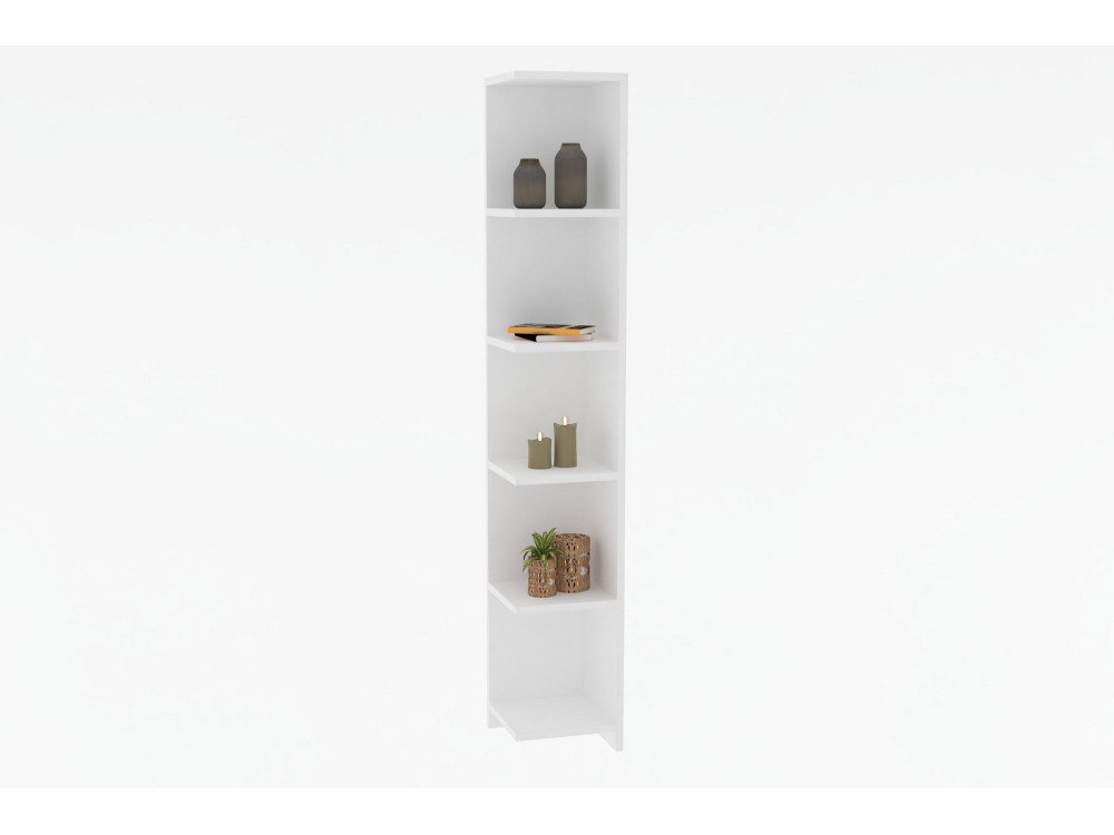 Librería de madera "Ravella" - 25 x 25 x 160 cm - Blanco