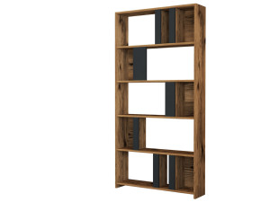 Librería de madera "Lima" 90 x 20 x 180 cm - Nogal