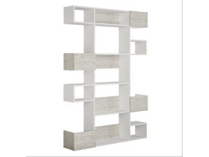 Librería de madera "Niho" 120 x 27 x 171 cm - Blanco