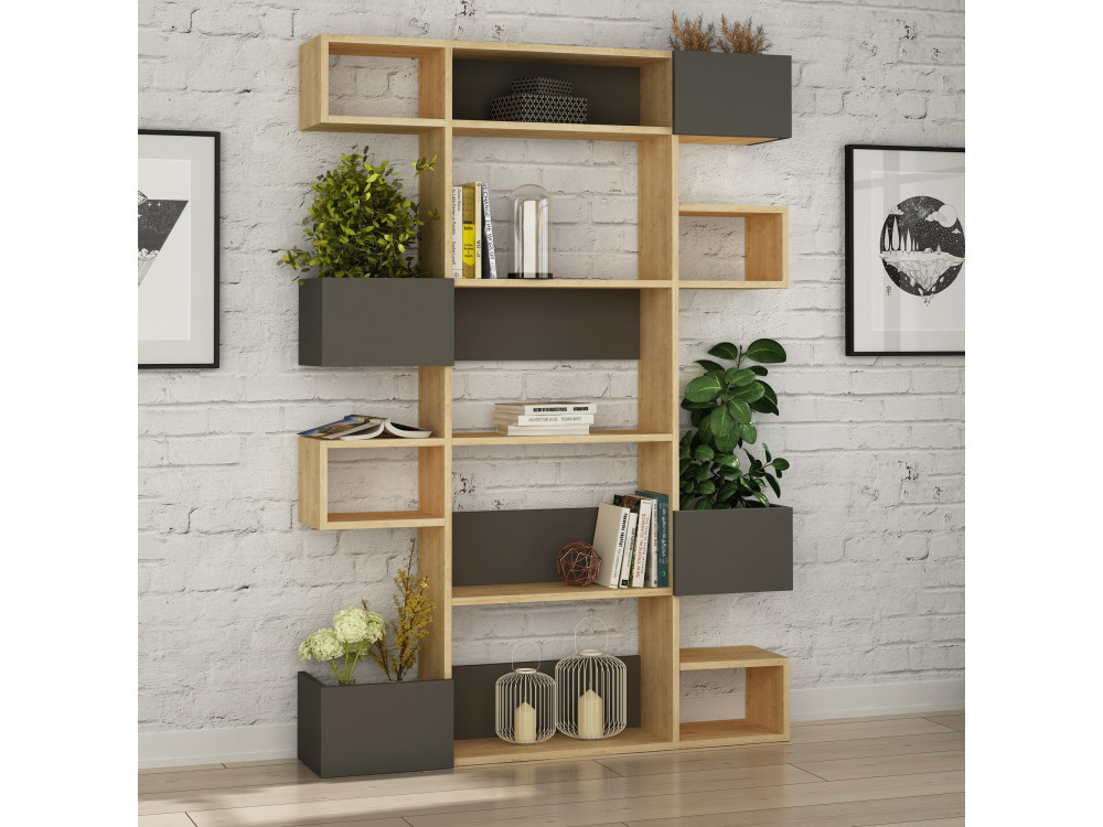 Librería de madera "Niho" 120 x 27 x 171 cm - Roble