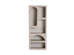 Librería de madera "Venüs" 60 x 32 x 150 cm - mármol travertino