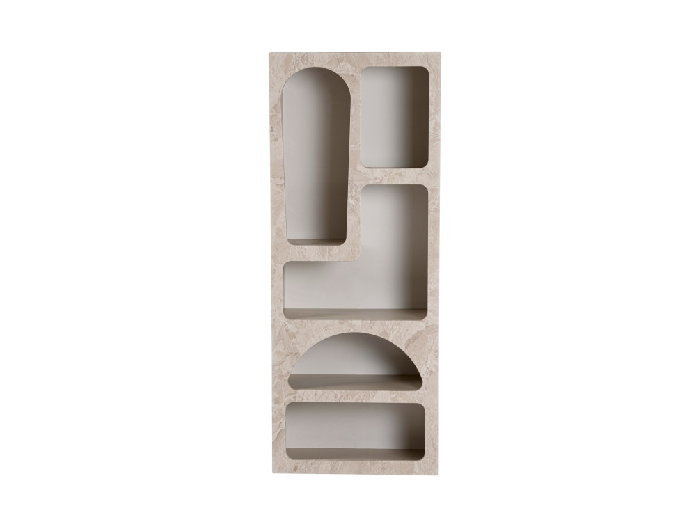 Librería de madera "Venüs" 60 x 32 x 150 cm - mármol travertino