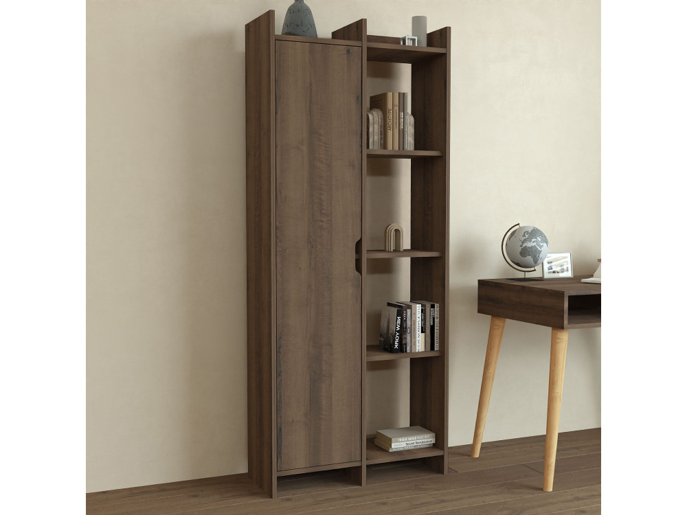 Librería de madera "Oferta" 70 x 30 x 180 cm - Nogal antiguo