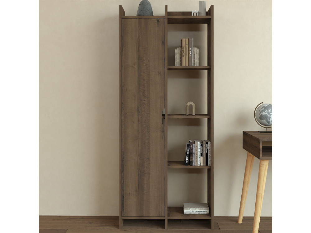 Librería de madera "Oferta" 70 x 30 x 180 cm - Nogal antiguo