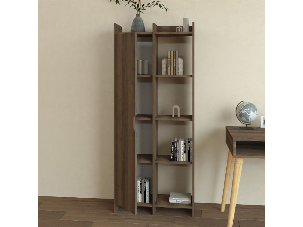 Librería de madera "Oferta" 70 x 30 x 180 cm - Nogal antiguo