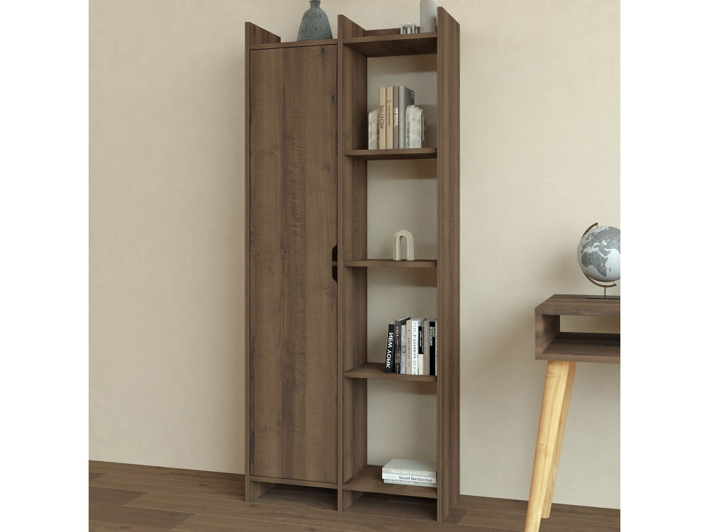 Librería de madera "Oferta" 70 x 30 x 180 cm - Nogal antiguo