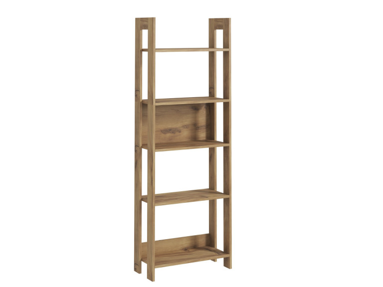 Librería de madera "Country" - 64 x 30 x 180 cm - Marrón