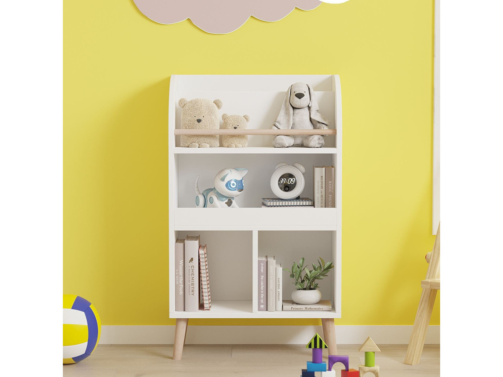 Librería de madera "Minola" - 60 x 30 x 102 cm - Blanco