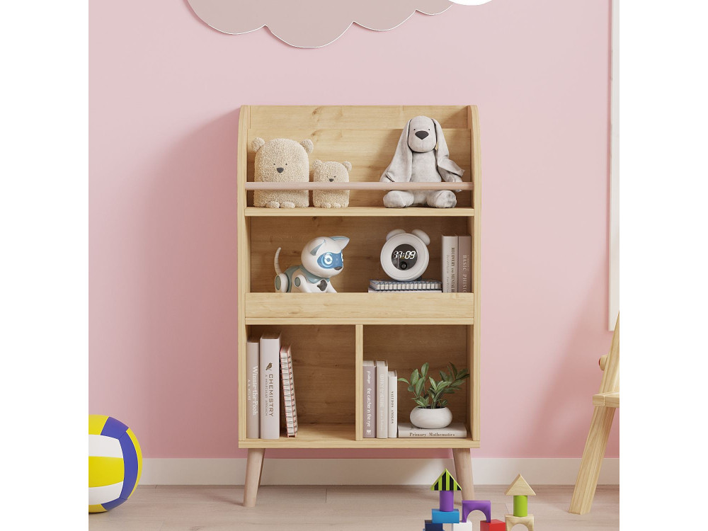 Librería de madera "Minola" - 60 x 30 x 102 cm - Beige