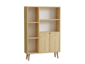 Librería de madera "Lumo" - 80 x 24 x 120 cm - Beige