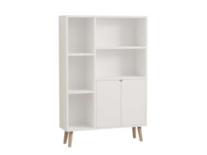 Librería de madera "Lumo" - 80 x 24 x 120 cm - Blanco