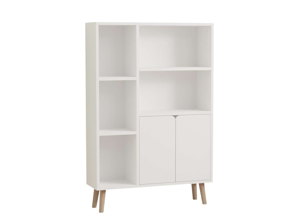 Librería de madera "Lumo" - 80 x 24 x 120 cm - Blanco