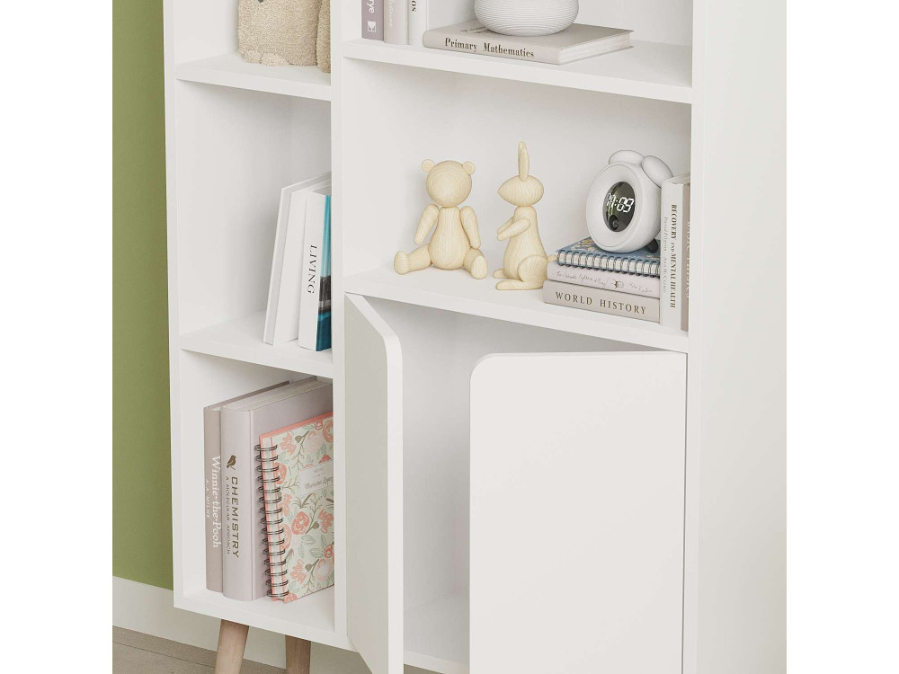 Librería de madera "Lumo" - 80 x 24 x 120 cm - Blanco
