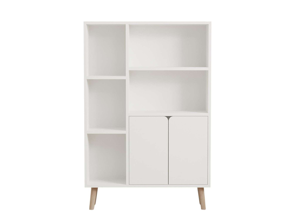Librería de madera "Lumo" - 80 x 24 x 120 cm - Blanco
