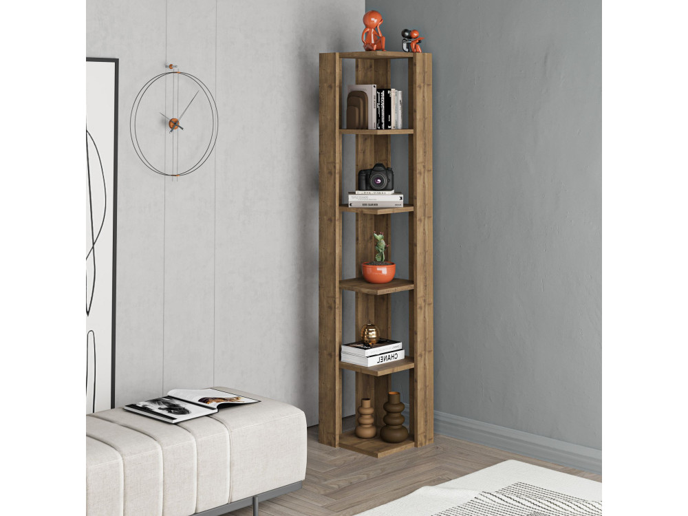 Librería de madera "Nati" - 32 x 32 x 161 cm - Marrón