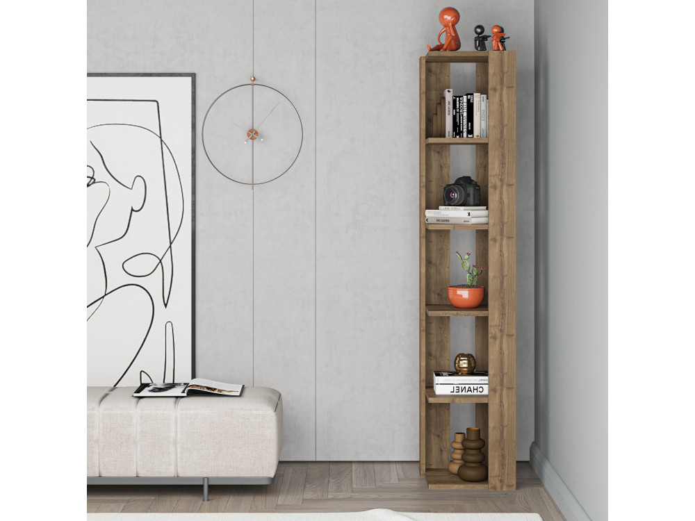 Librería de madera "Nati" - 32 x 32 x 161 cm - Marrón