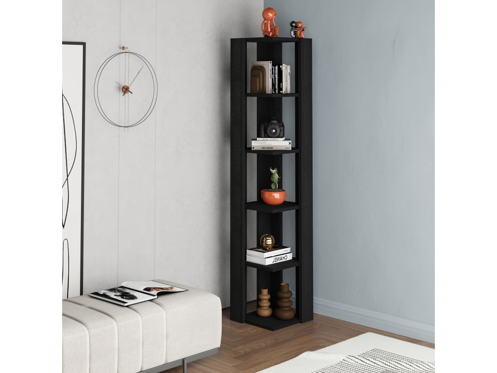 Librería de madera "Nati" - 32 x 32 x 161 cm - Negro