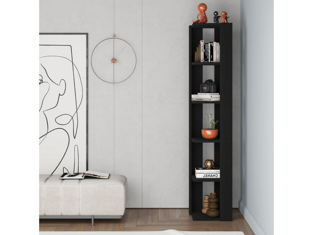 Librería de madera "Nati" - 32 x 32 x 161 cm - Negro