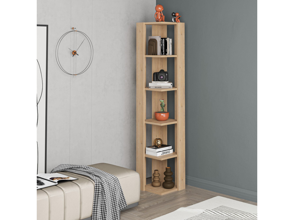 Librería de madera "Nati" - 32 x 32 x 161 cm - Beige
