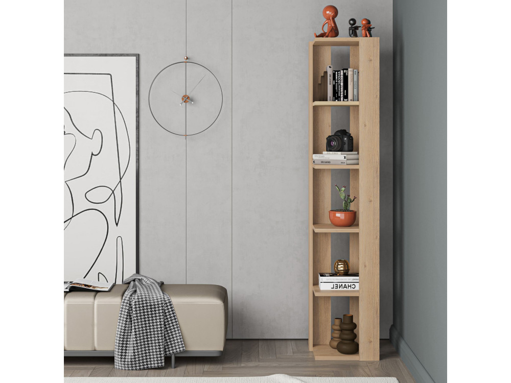 Librería de madera "Nati" - 32 x 32 x 161 cm - Beige