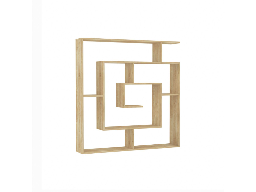 Librería de madera "Labirent" - 125 x 22 x 129 cm - Beige