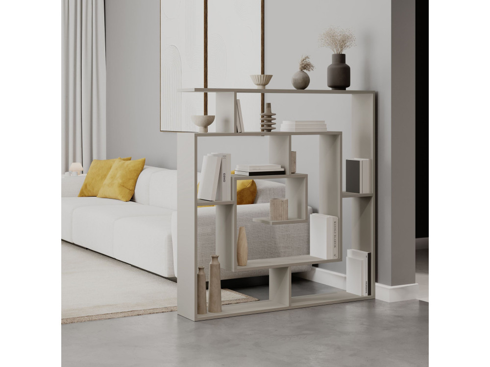 Librería de madera "Labirent" - 125 x 22 x 129 cm - Arenisca