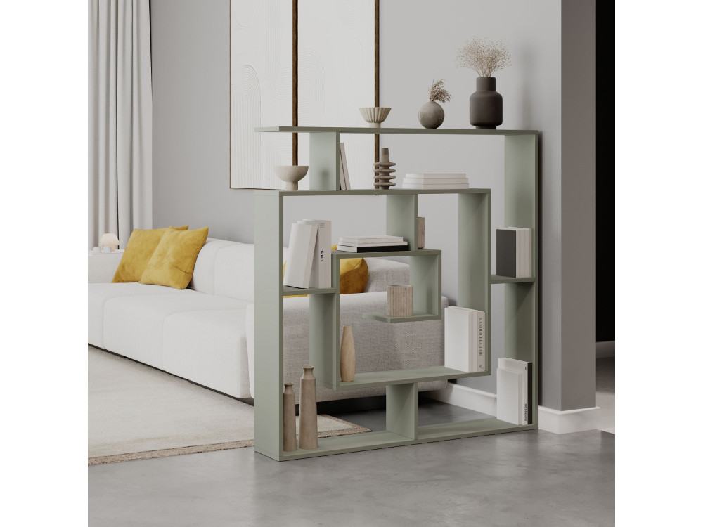 Librería de madera "Labirent" - 125 x 22 x 129 cm - Verde