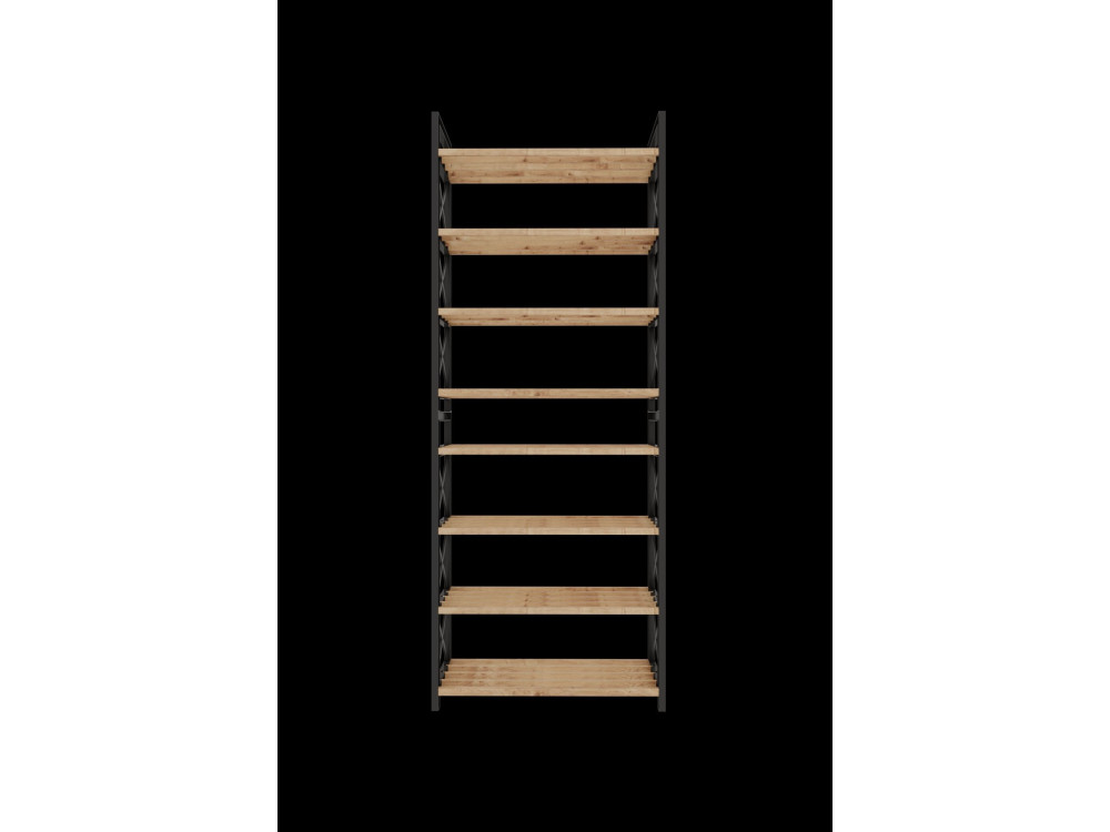 Librería de madera "Plástico" - 46 x 18 x 128 cm - Negro