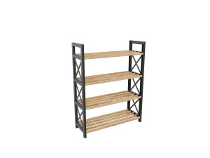 Librería de madera "Plástico" - 46 x 18 x 64 cm - Negro
