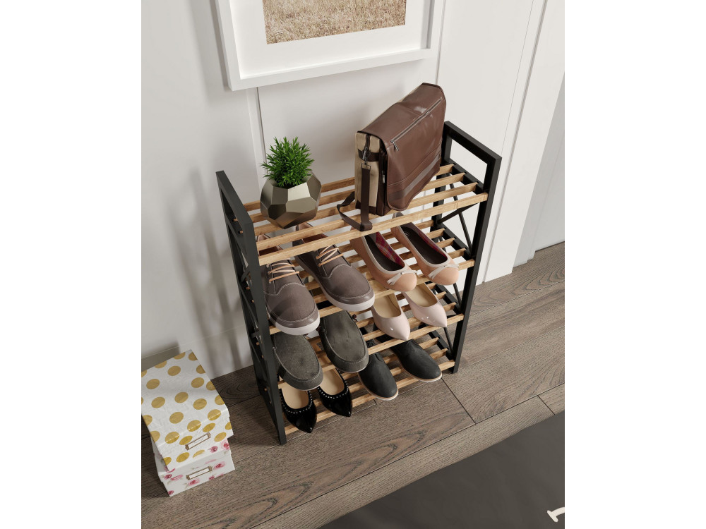 Librería de madera "Plástico" - 46 x 18 x 64 cm - Negro