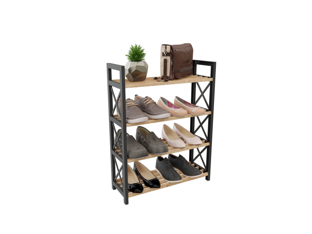 Librería de madera "Plástico" - 46 x 18 x 64 cm - Negro