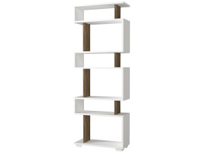 Librería de madera "Blok" - 60 x 19 x 165 cm - Marrón