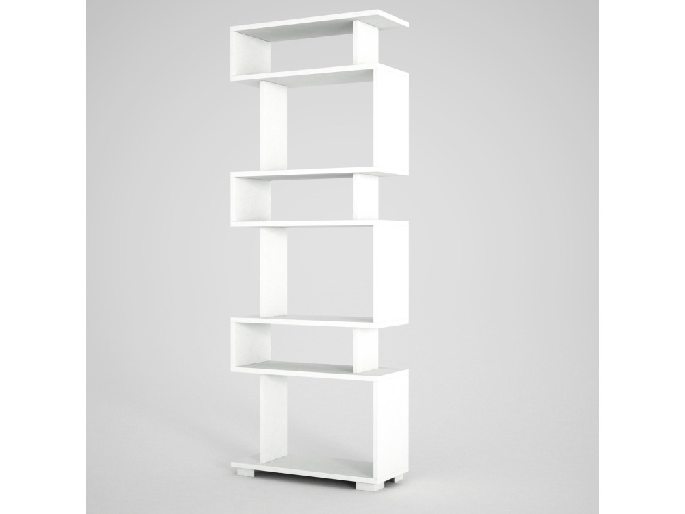 Librería de madera "Blok" - 60 x 19 x 165 cm - Marrón