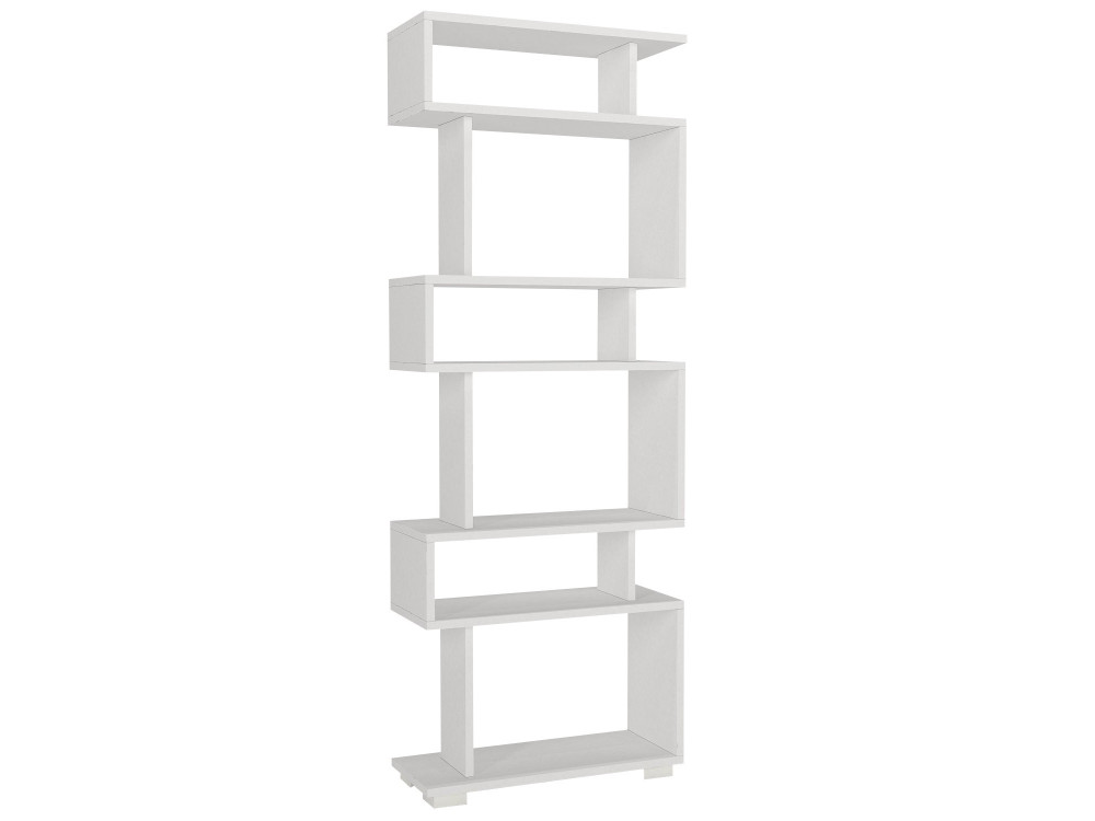 Librería de madera "Blok" - 60 x 19 x 165 cm - Blanco