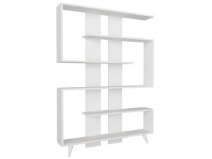 Librería de madera "Rain" - 120 x 20 x 162 cm - Blanco
