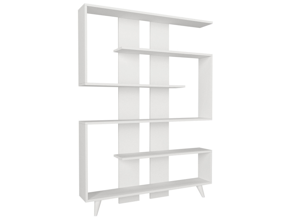Librería de madera "Rain" - 120 x 20 x 162 cm - Blanco