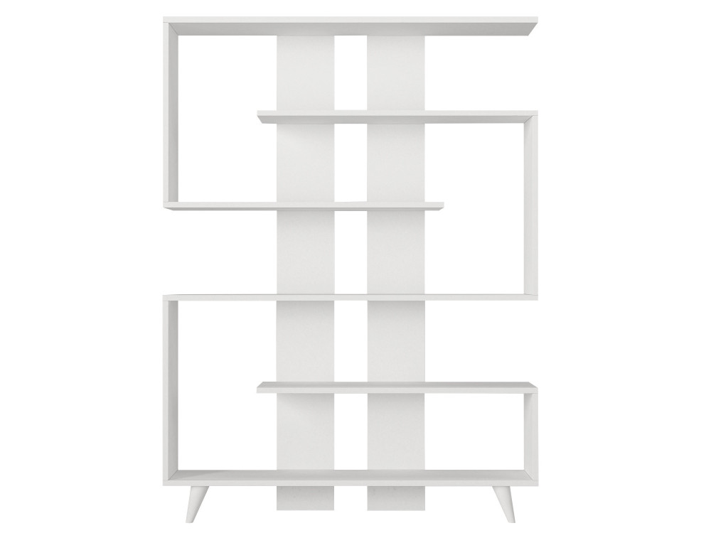 Librería de madera "Rain" - 120 x 20 x 162 cm - Blanco