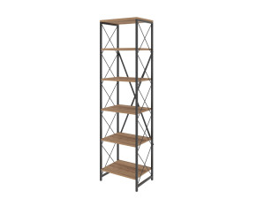 Librería de madera "Suadiye" - 50 x 30 x 180 cm - Marrón