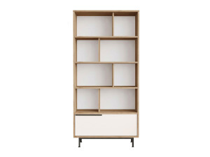 Librería de madera "ON4-SW" - 84 x 30 x 176 cm - Blanco