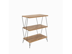 Librería de madera "Lazandos" - 46 x 30 x 76 cm - Marrón