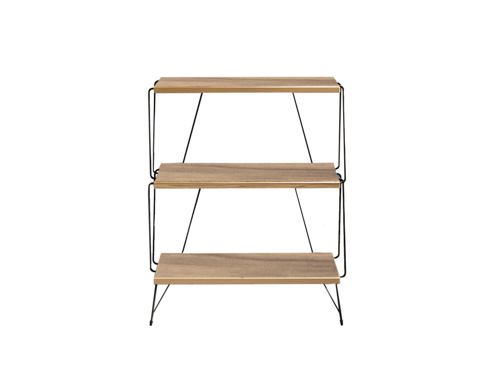 Librería de madera "Lazandos" - 46 x 30 x 76 cm - Marrón