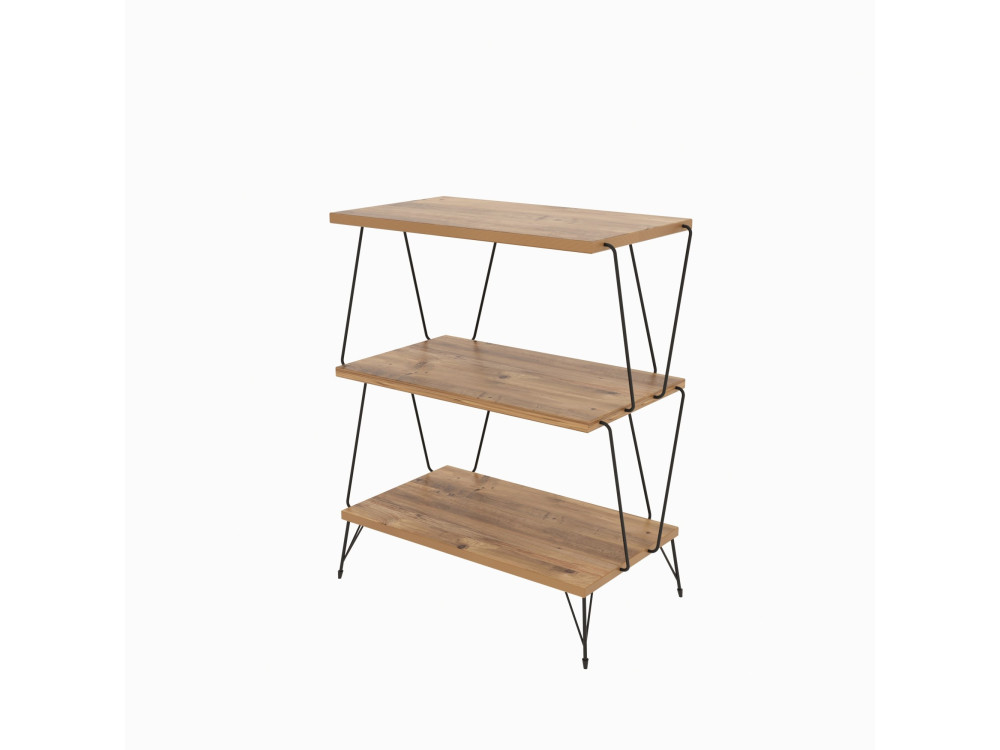 Librería de madera "Lazandos" - 46 x 30 x 76 cm - Marrón