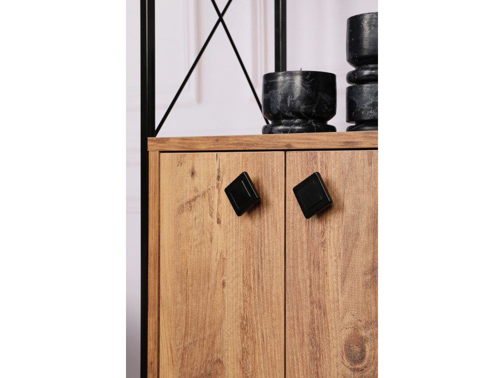 Librería de madera "Tervel" - 49 x 30 x 180 cm - Marrón