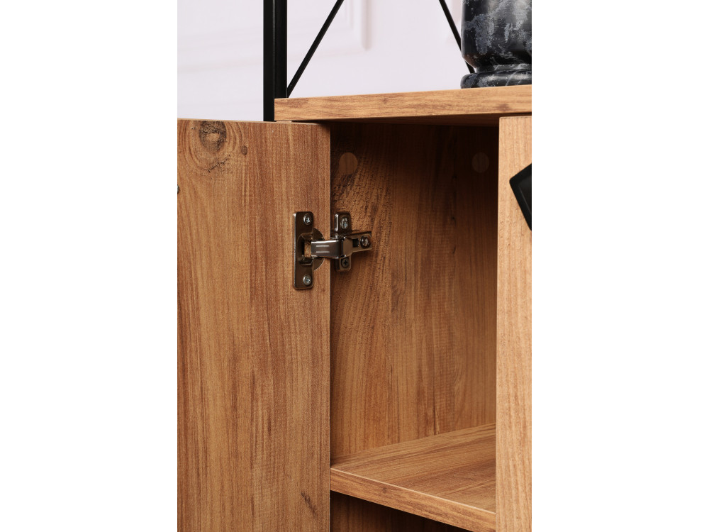 Librería de madera "Tervel" - 49 x 30 x 180 cm - Marrón