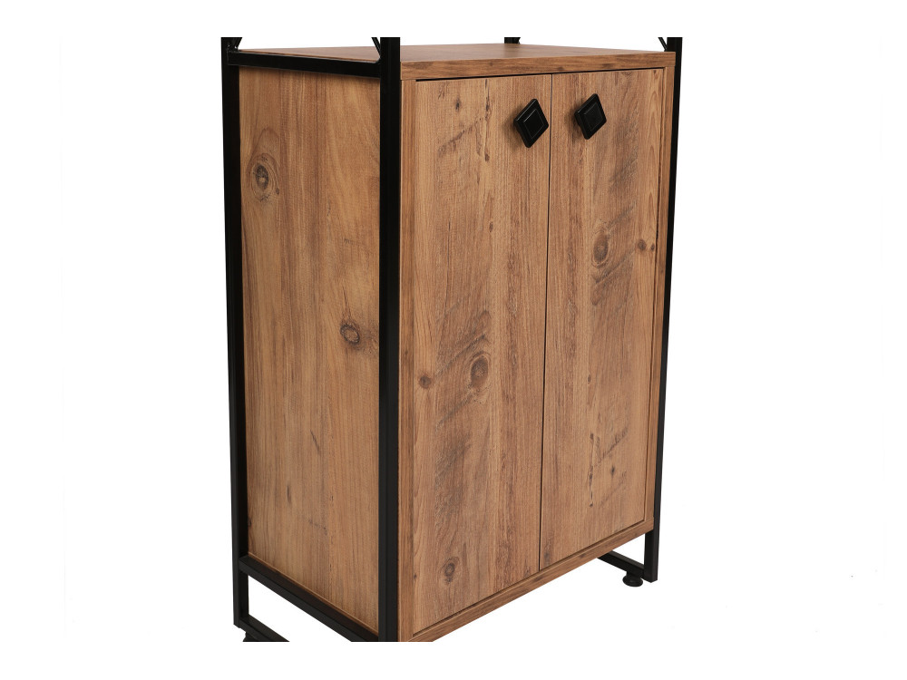 Librería de madera "Tervel" - 49 x 30 x 180 cm - Marrón