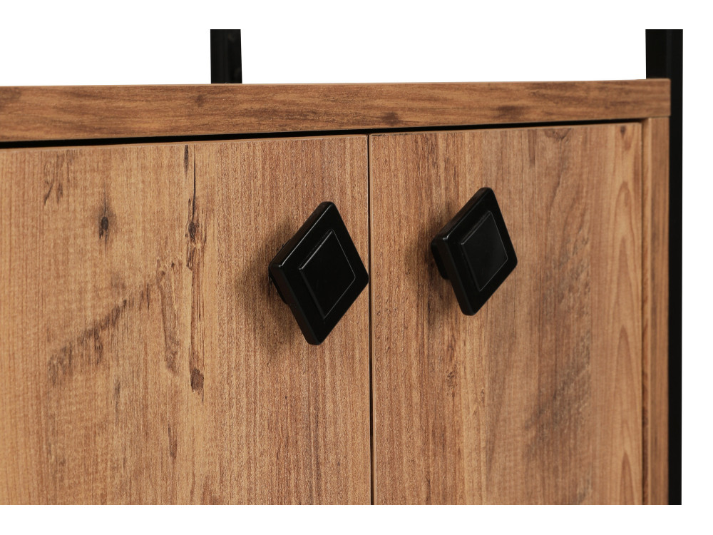 Librería de madera "Tervel" - 49 x 30 x 180 cm - Marrón